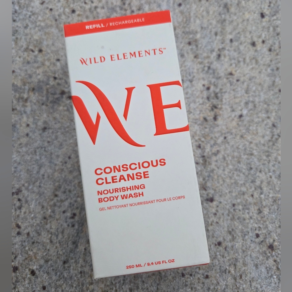 WILD ELEMENTS CONSCIOUS CLEANSE NOURISHING BODY WASH - 250 ML. NEW IN BOX